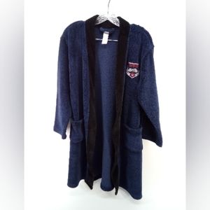 Joe Boxer Road Hogs Custom Chrome Born 2 Ride Blue Plush Men's Robe No Belt L